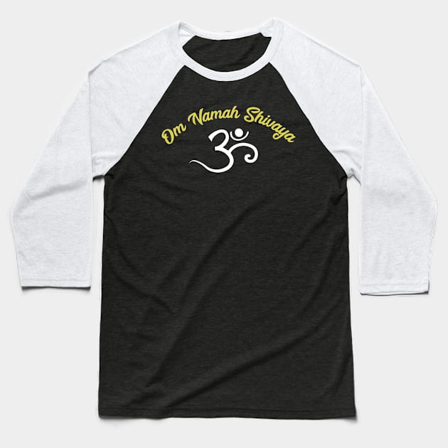 Om Namah Shivaya | Hindu Mantra design Baseball T-Shirt by KuTees